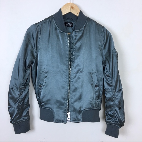 Topshop Jackets & Blazers - TopShop PETITE Shiny MA1 Bomber Jacket